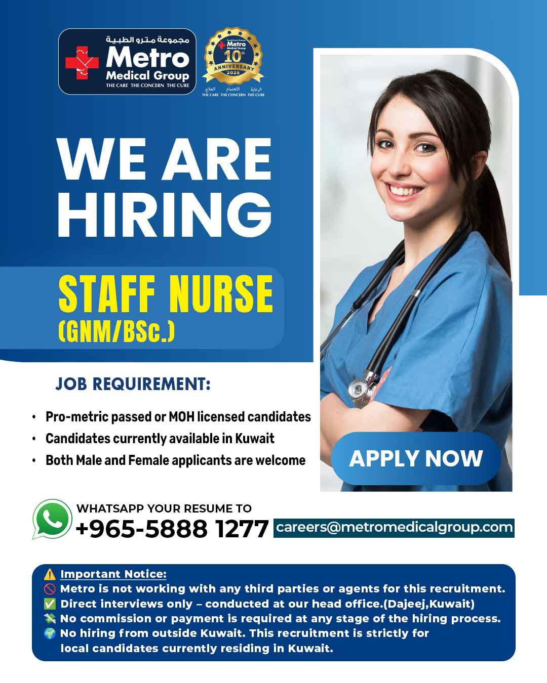 Staff Nurse (GNM/BSc.)